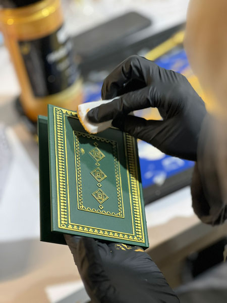 High-quality fabricated brand display piece created with large-scale 3D printing for commercial and event marketing.