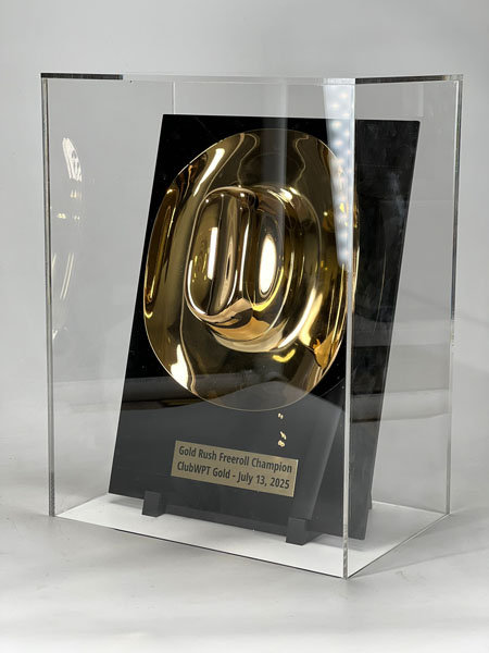 High-quality fabricated brand display piece created with large-scale 3D printing for commercial and event marketing.