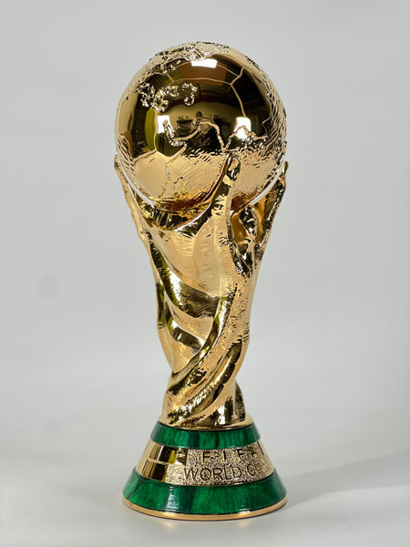 High-quality fabricated brand display piece created with large-scale 3D printing for commercial and event marketing.